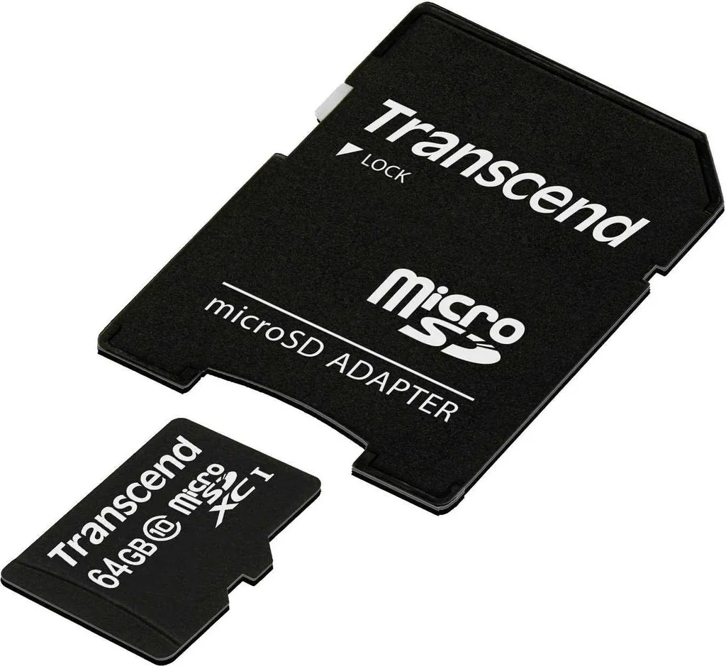 Carte micro SD 64 Go Transcend Class 10 Premium avec adaptateur SD - 2