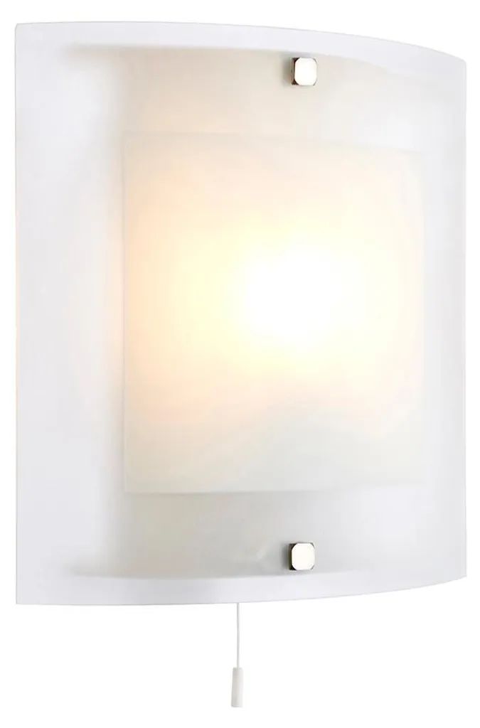 Applique Murale Blake Endon avec Interrupteur en Verre Transparent 1xE14