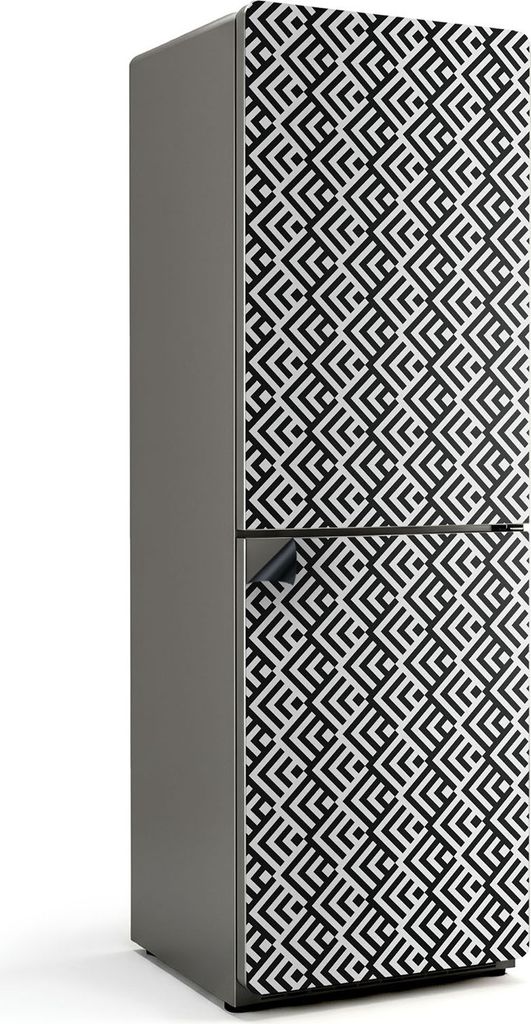 Geometrie im Zickzack – Magnetische Kühlschrank Abdeckung – Dekorfolie magnetisch Küche – Kühlschrank Magnet Deko – selbstklebende Magne...