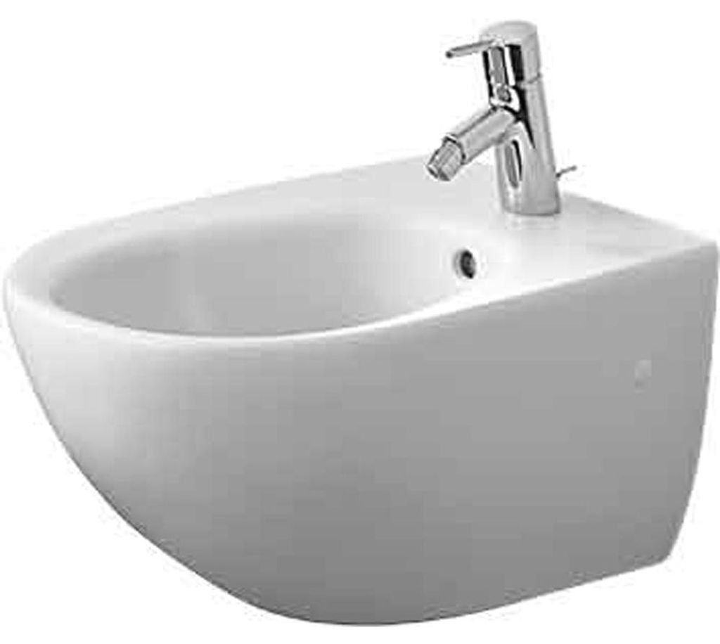 Duravit Wand-Bidet ARCHITEC mit Überlauf, Hahnlochbank, 365 x 580 mm, 1 Hahnloch weiß