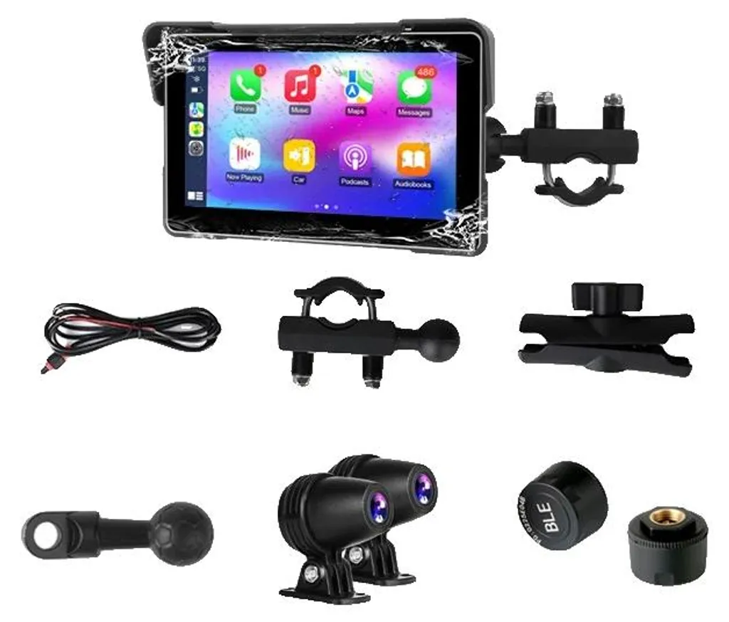 Pack sécurité moto : Caméra de route et contrôle pression pneus TPMS