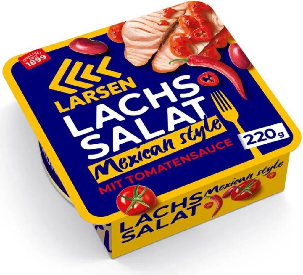 LARSEN Lachs-Salat Mexican Art mit Easy Open 220g Produktbild 