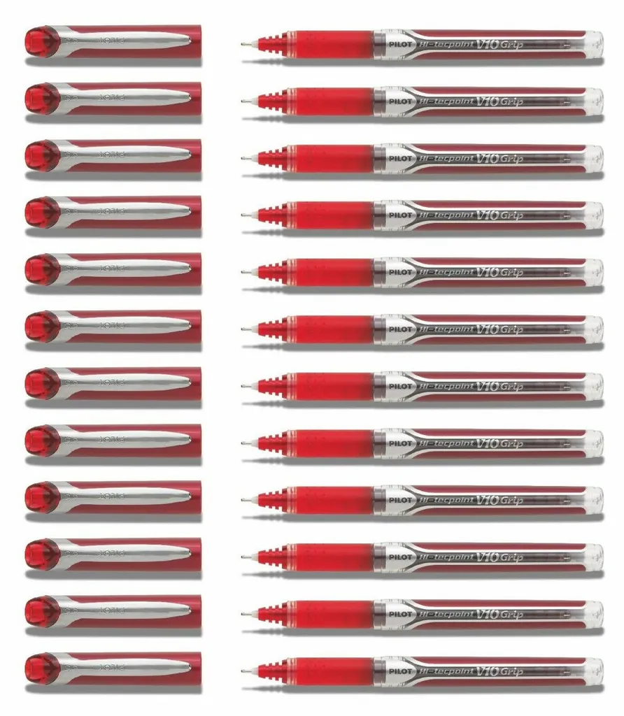 Stylos Correction Rouge Pilot V10 Grip - Lot de 12 pour Enseignants