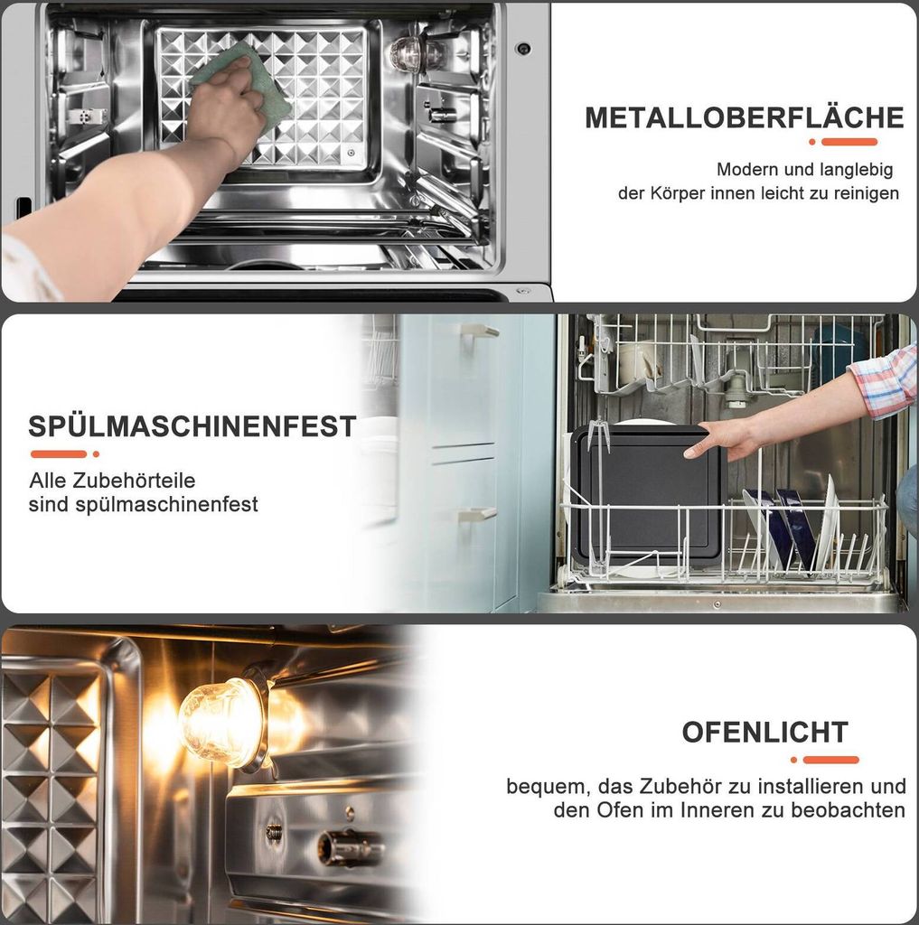 LLIVEKIT Heißluftfritteuse, Backofen Heißluftofen Backofen Produktbild 6