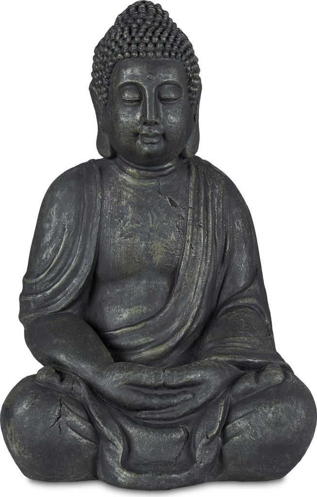 Relaxdays : statue de Bouddha assis, XL 70 cm, statue de Image du produit 
