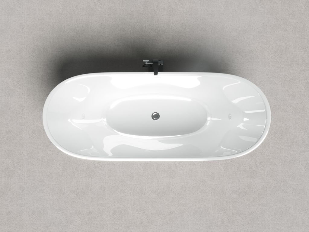 BADLAND Freistehende Badewanne Rossa 170x80 Acryl mit Produktbild 4