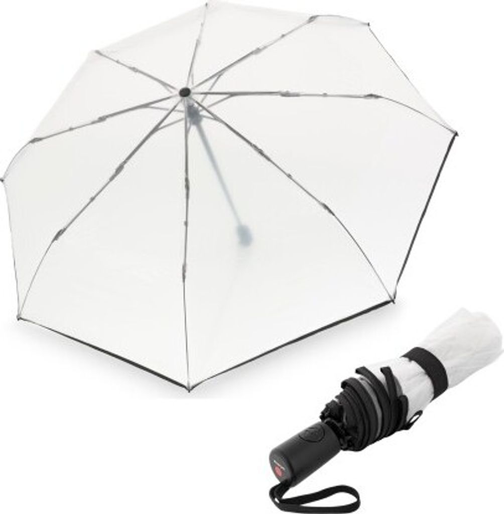 Knirps Taschenregenschirm Regenschirm A.200 Medium Duomatic Transparent