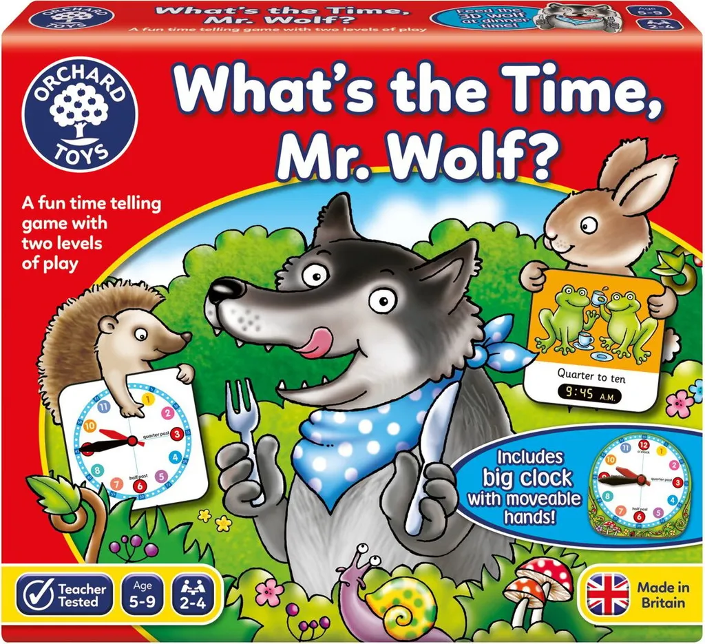 Finis les soucis de l'heure ! Jeu éducatif Monsieur le Loup pour Enfant