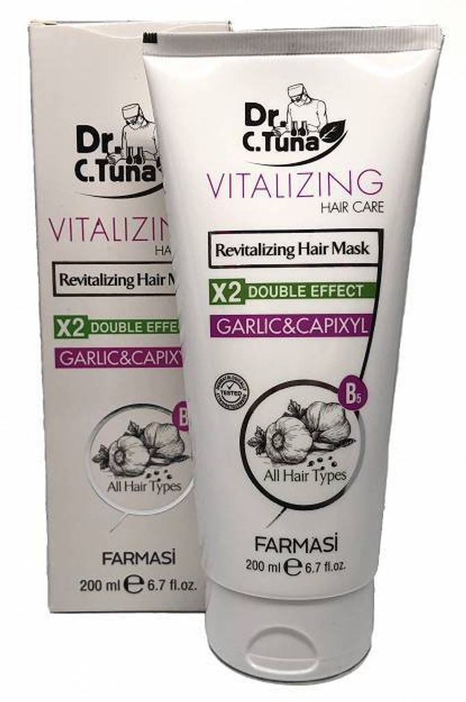 KBruShop Haarmaske mit Knoblauch und Capixyl Farmasi Dr. C. Tuna 200 ml