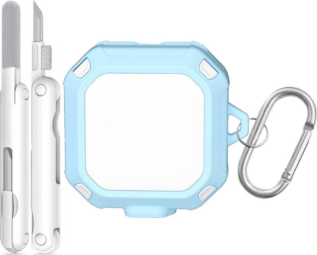 INF Schutzhülle für Samsung Galaxy Buds 4/4 Pro mit Schloss und Reinigungsstift Blau