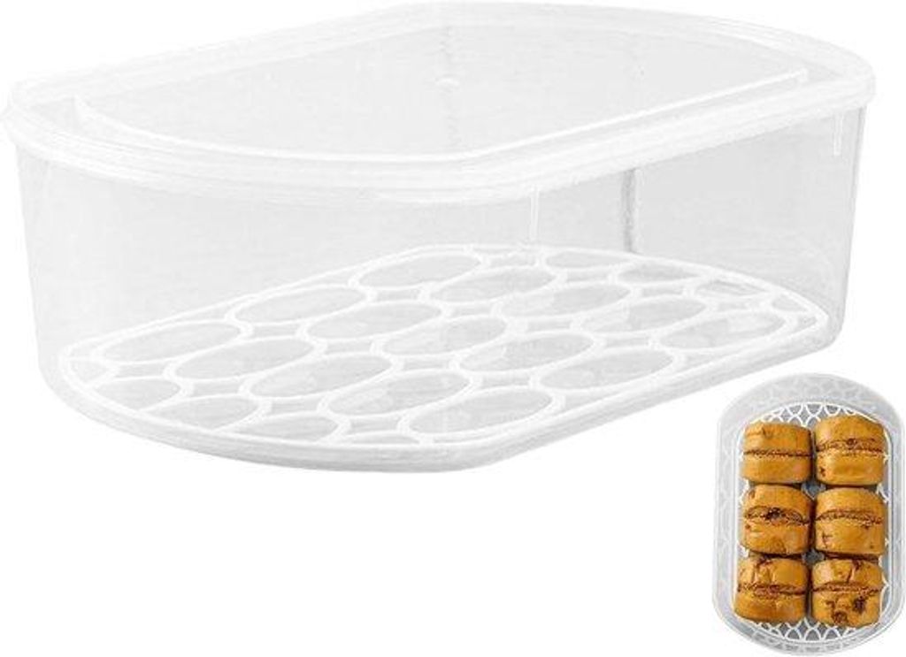 Transparente Lebensmittel-Organizer-Box - Transparante Lebensmittel-Container-Box - Opbergruimte-Container für Lebensmittel