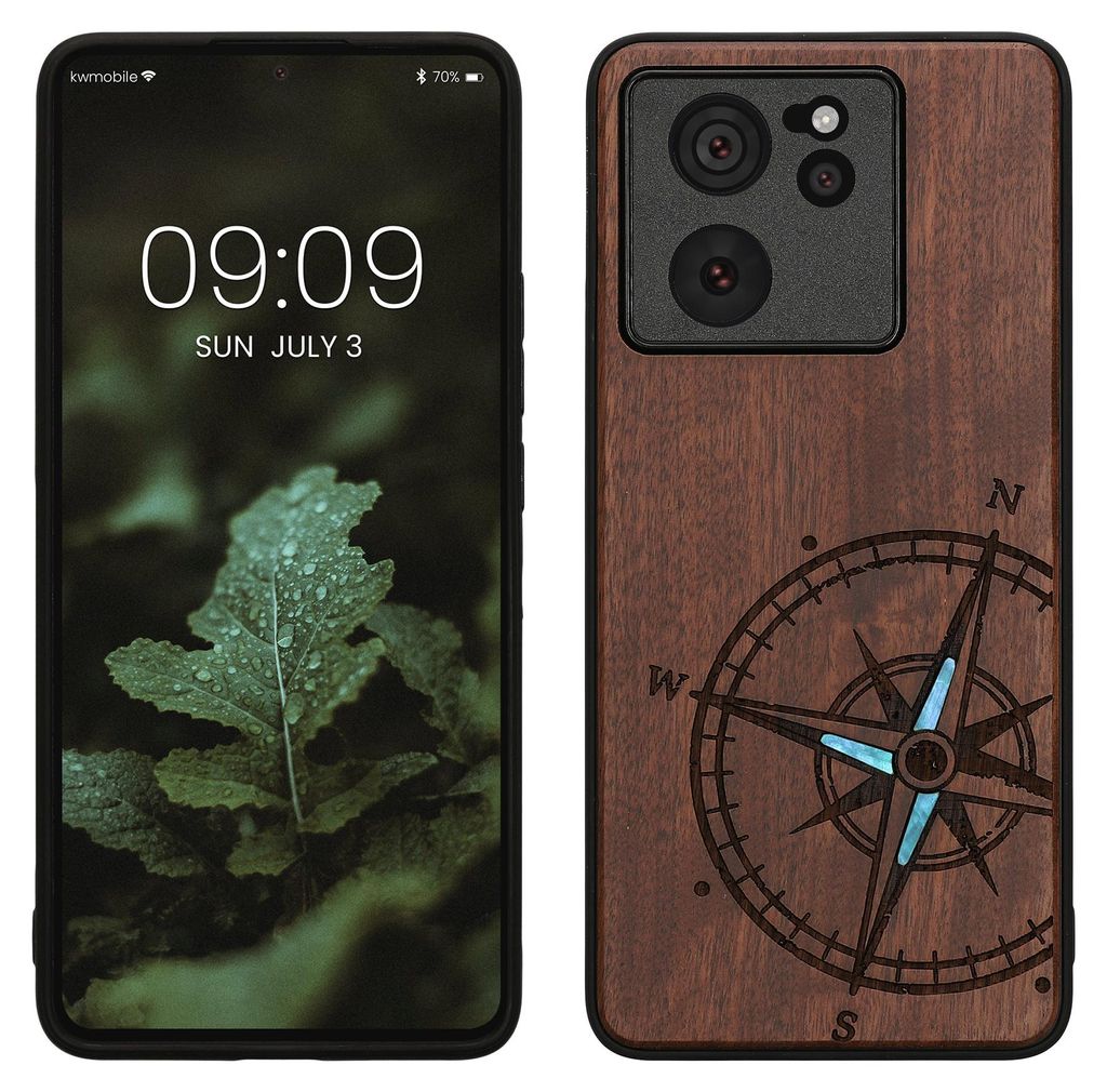 kwmobile Handyhülle für Xiaomi 13T / 13T Pro Hülle Holz - Produktbild 