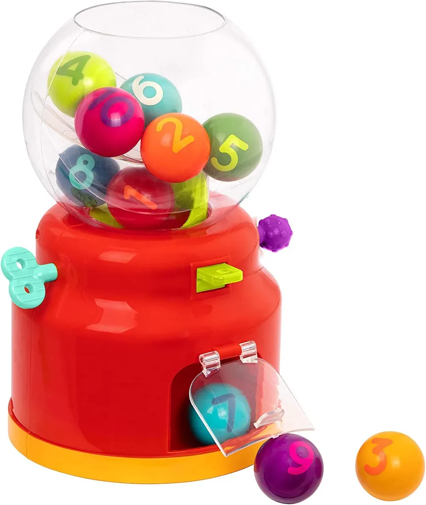 Battat Distributeur de Boules Colorées et Numérotées pour Bébé dès 12 Mois