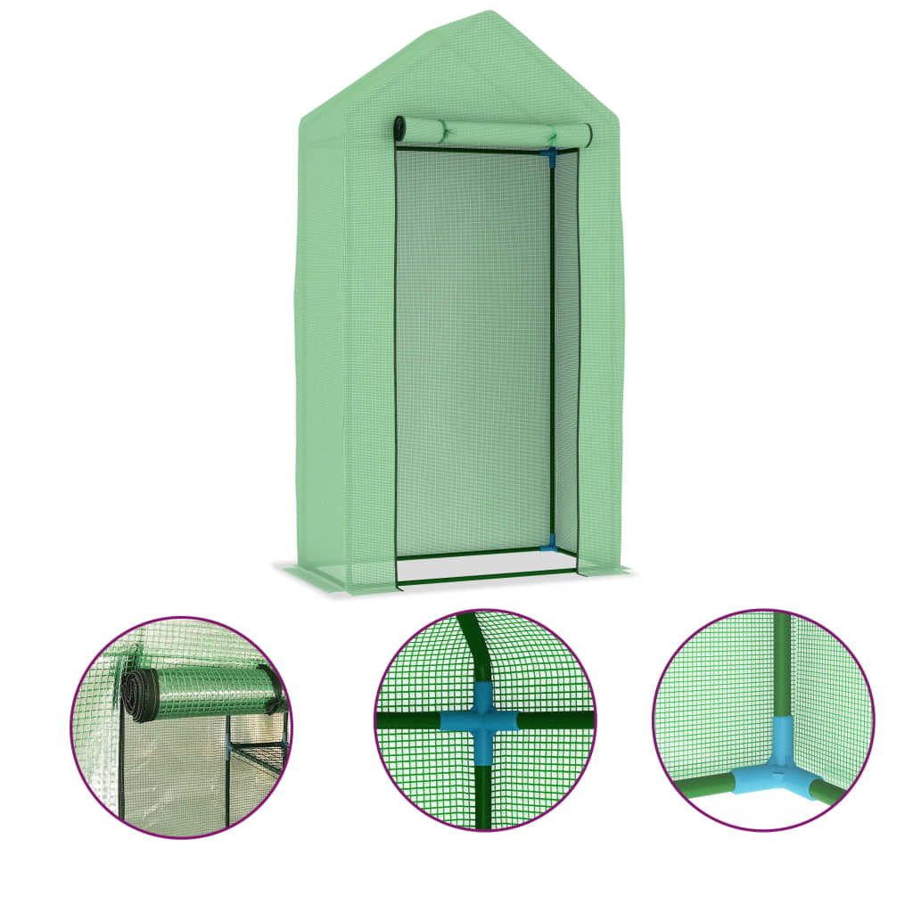 vidaXL Serra con struttura in acciaio 0,5 m² 1x0,5x1,9 m Immagine del prodotto 