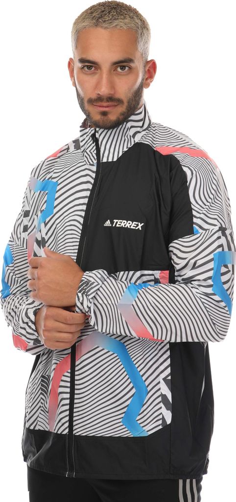 Adidas - "Terrex Trail" Jacke für Herren - Laufen GT2757 (S) (Weiß/Schwarz)