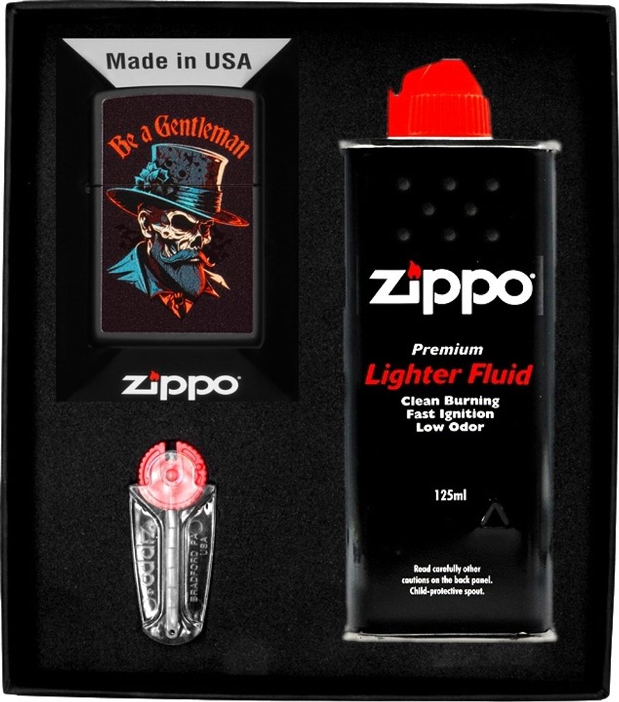 ZIPPO Feuerzeug-Set GENTLEMAN DESIGN Geschenk No1