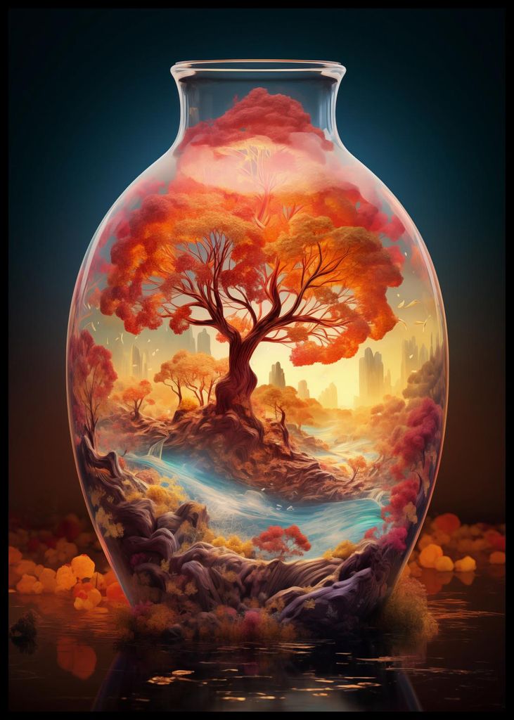Plakat 59,4x84,1cm Lebensbaum im Glas