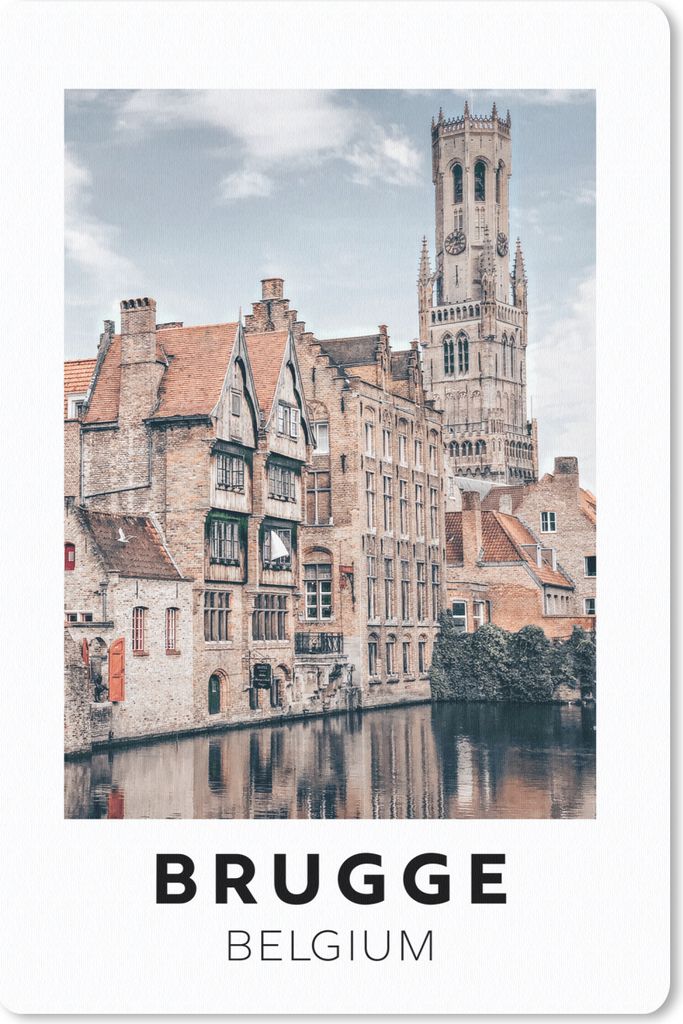 MuchoWow Mauspad Mousepad Brügge - Belgien - Architektur - Wasser 18x27 cm - Mousepads - Maus Mat - Pad - Mausunterlage
