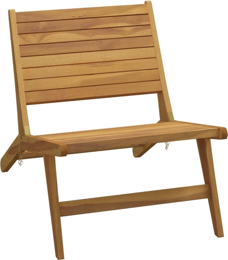vidaXL Gartenstuhl Massivholz Teak