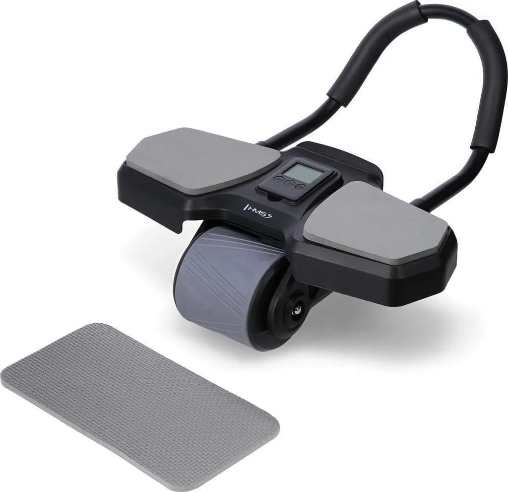 Appareil de fitness roue abdominale noire KA10 pour musculation du tronc