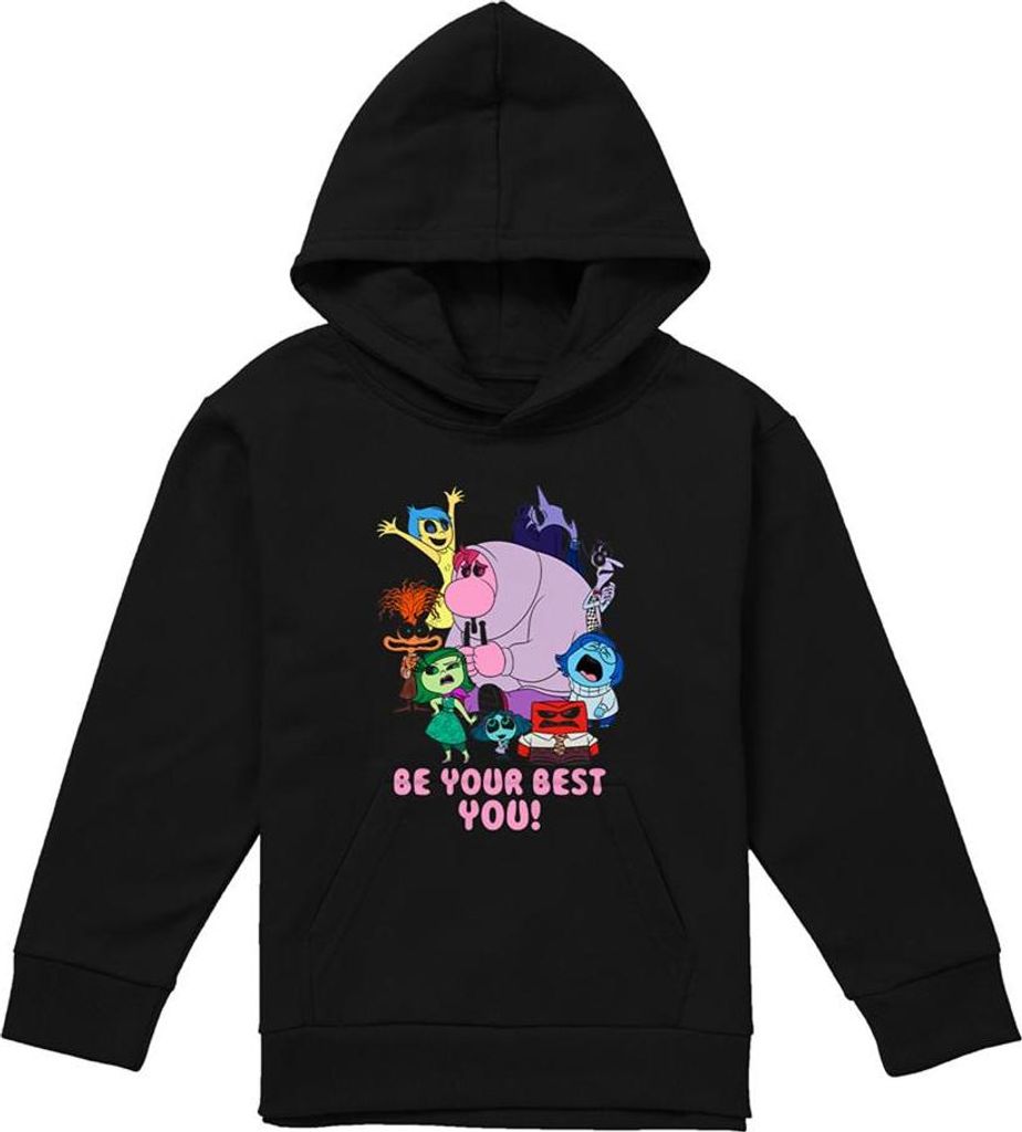 Inside Out 2 - "Be Your Best You" Kapuzenpullover für Kinder TV23042 (152-158) (Schwarz)