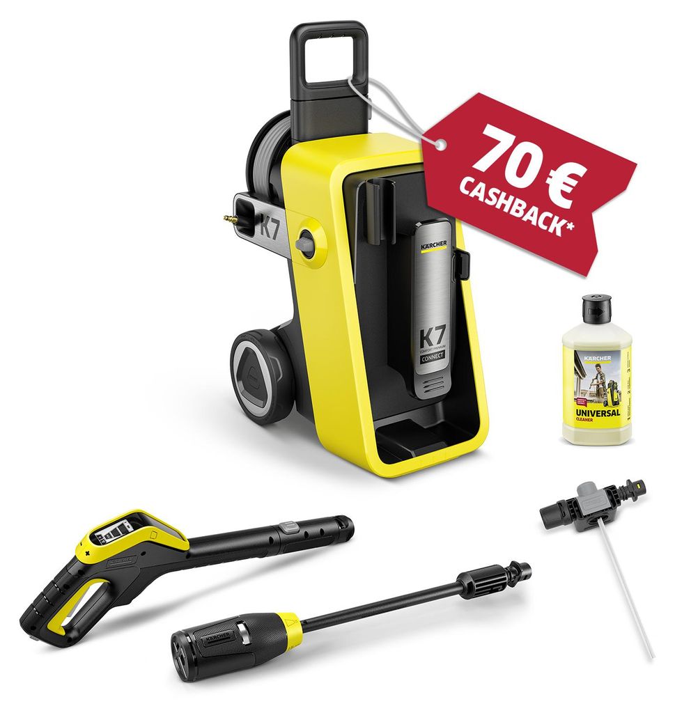 Kärcher Hochdruckreiniger K 7 Comfort Premium Connect, 60m²/h, Schlauchtrommel, 4-in-1 Jet