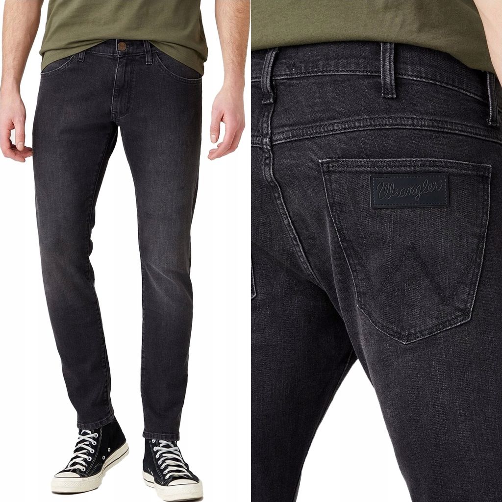 WRANGLER, Herren Jeanshosen, Skinny fit, BRYSON, W33 L34, Schwarz, Jeans, baggyjeans, buggy