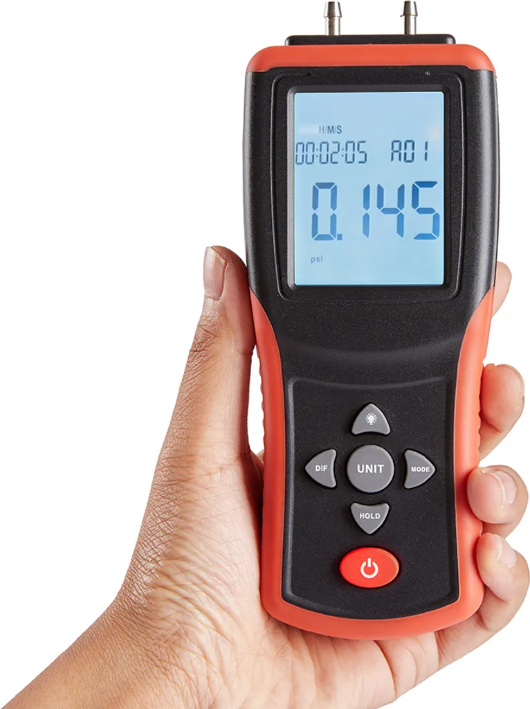 Testeur de pression haute précision 2 Psi, écran rétroéclairé et 12 unités - 6