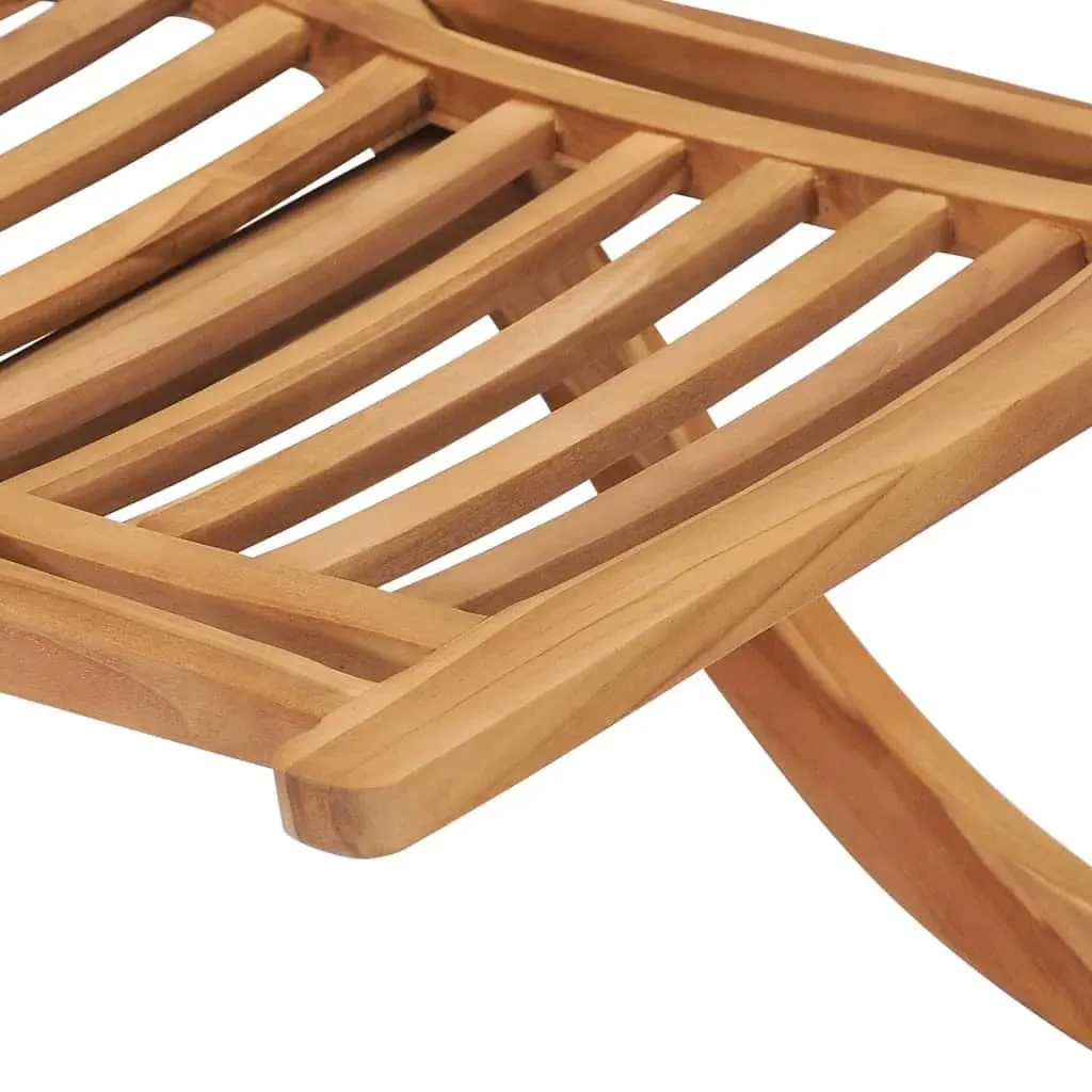 Chaise de jardin pliante météo-résistante en teck pour extérieur - 5