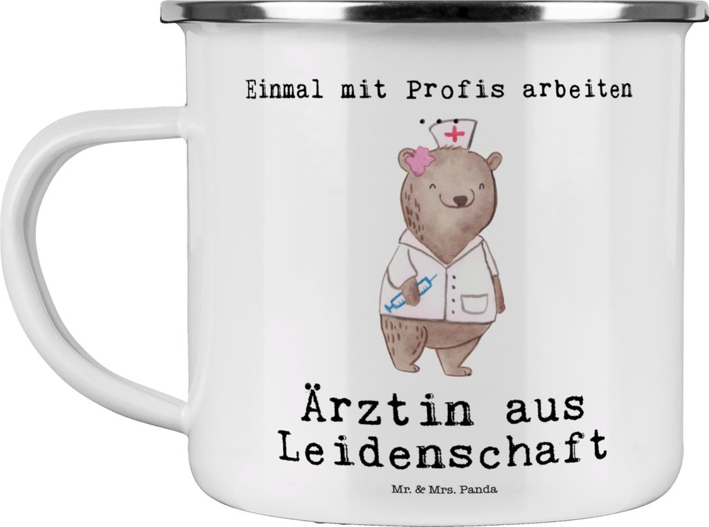 Mr. & Mrs. Panda Teetasse Ärztin Leidenschaft - Weiß - Produktbild 