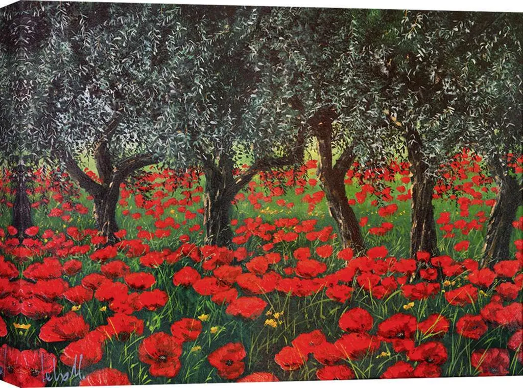 Toile Paysage Italien Tebo Marzari 70x50 cm Couleurs Éclatantes Salon