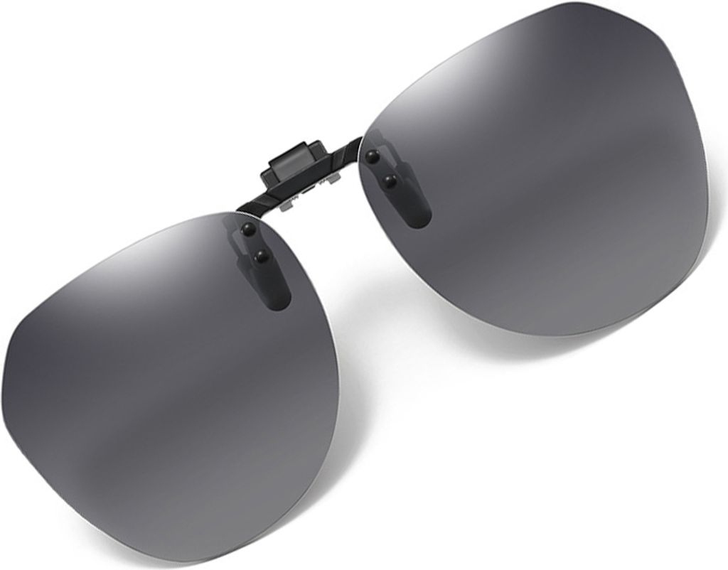 INF Polarisierte Clip-on-Sonnenbrille mit Etui Grau Produktbild 
