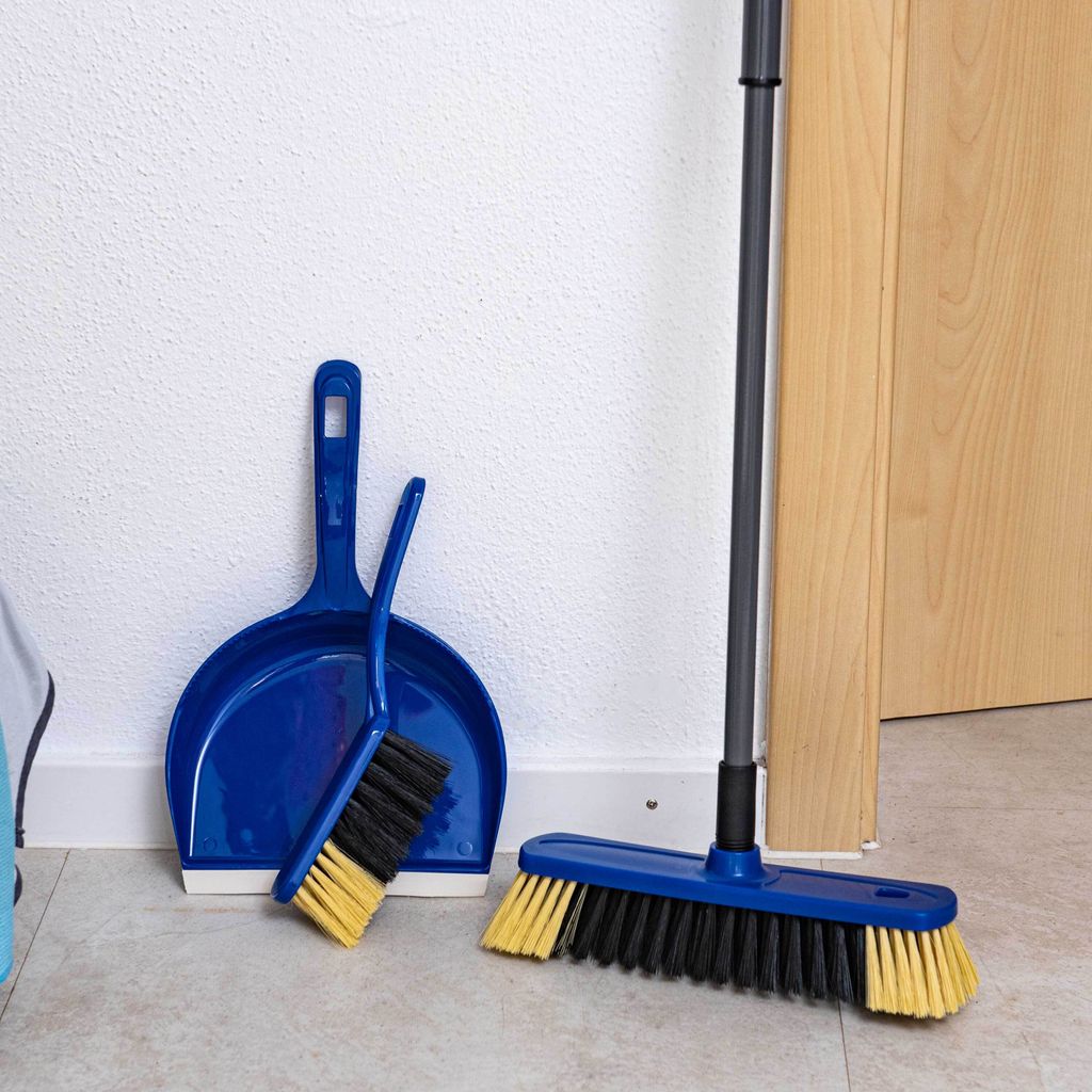 SIDCO Kehrset Zimmerbesen + Kehrgarnitur blau Schaufel + Produktbild 5