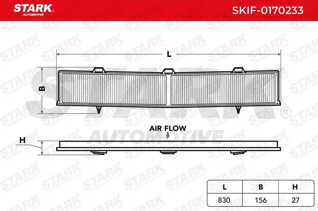 Filtre air habitacle haute efficacité STARK SKIF-0170233 pour BMW X1