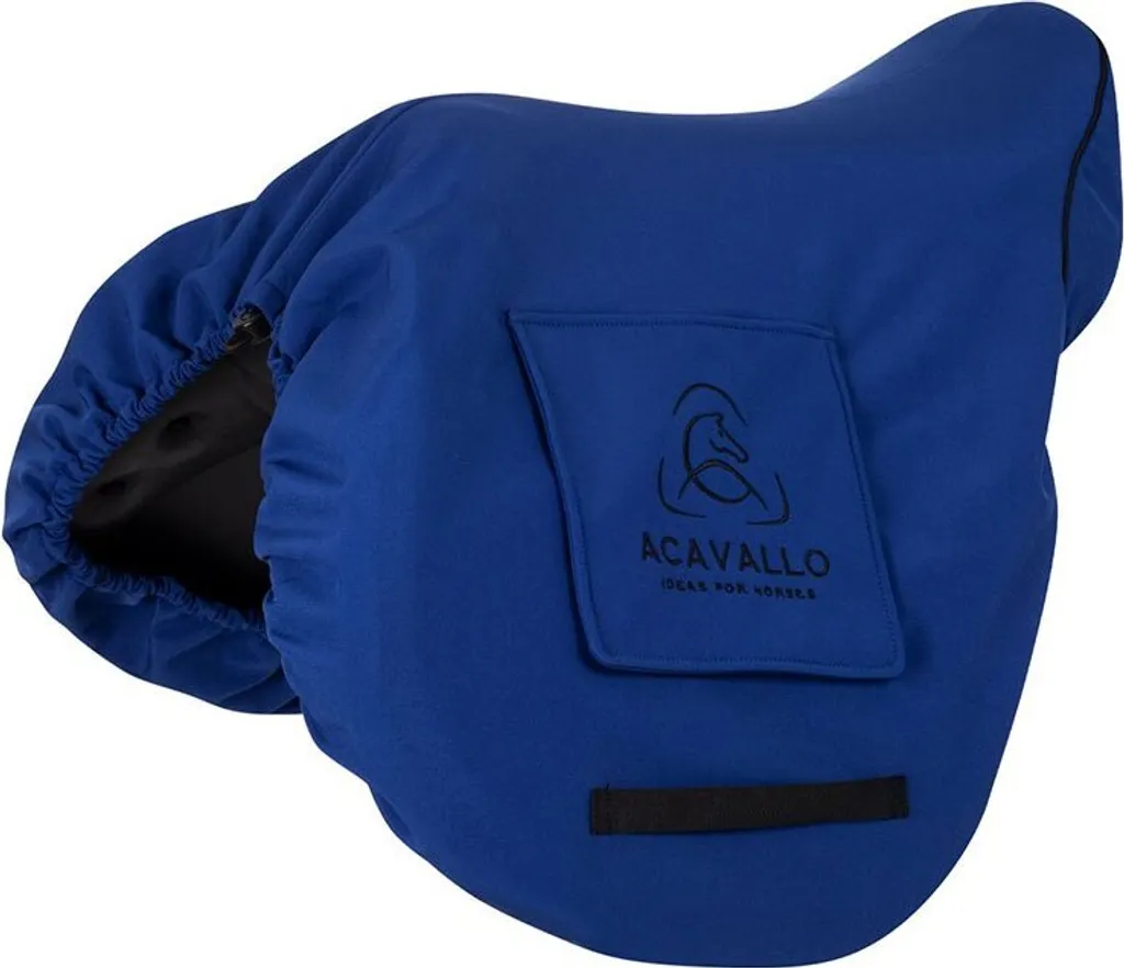 Chabraque de Selle Polaire Acavallo Bleu - Tapis Confort pour Cheval