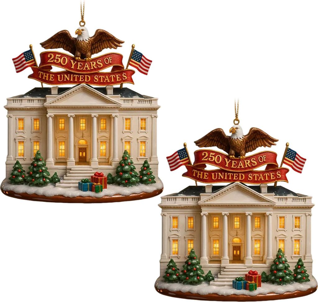 Dekoration zum 250. Jahrestag der USA, 250 Jahre Vereinigte Staaten, Gedenkornament, Andenken, patriotische Hängedekoration für den Weihnachtsbau...