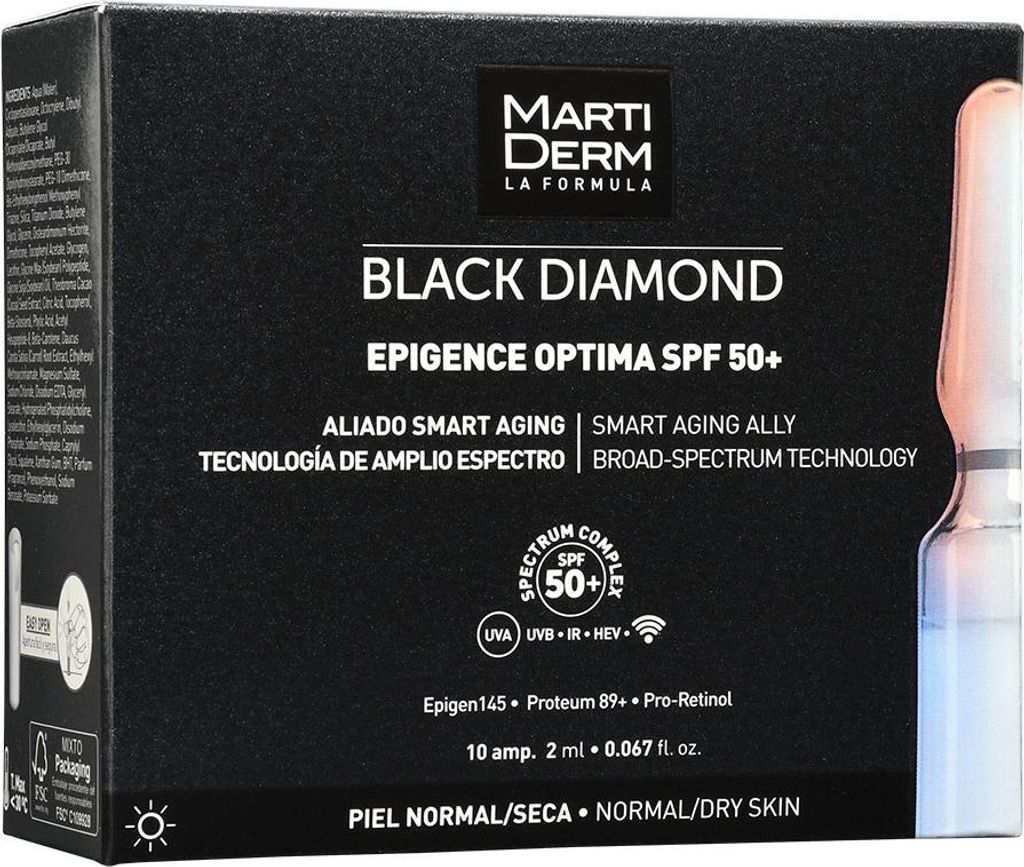 MartiDerm Black Diamond Epigence Optima SPF50+, Anti-Aging-Serum in Ampullen 10x 2ml