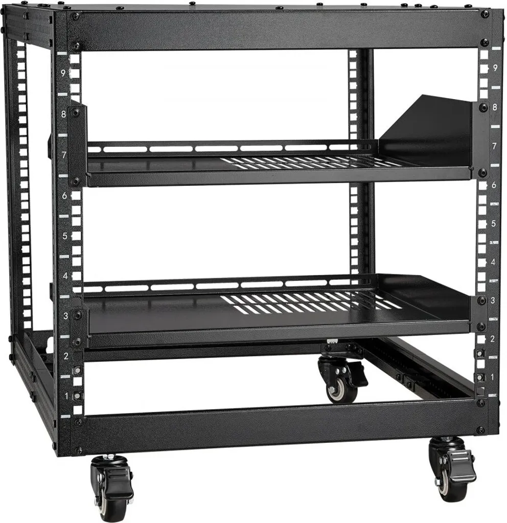 Baie de Brassage 9U Open Frame Réglable en Hauteur pour Switch Réseau