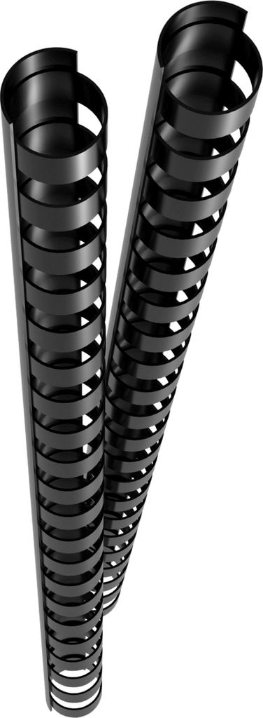 GENIE Spiralbinderücken 12mm schwarz 25 Stk Immagine del prodotto 