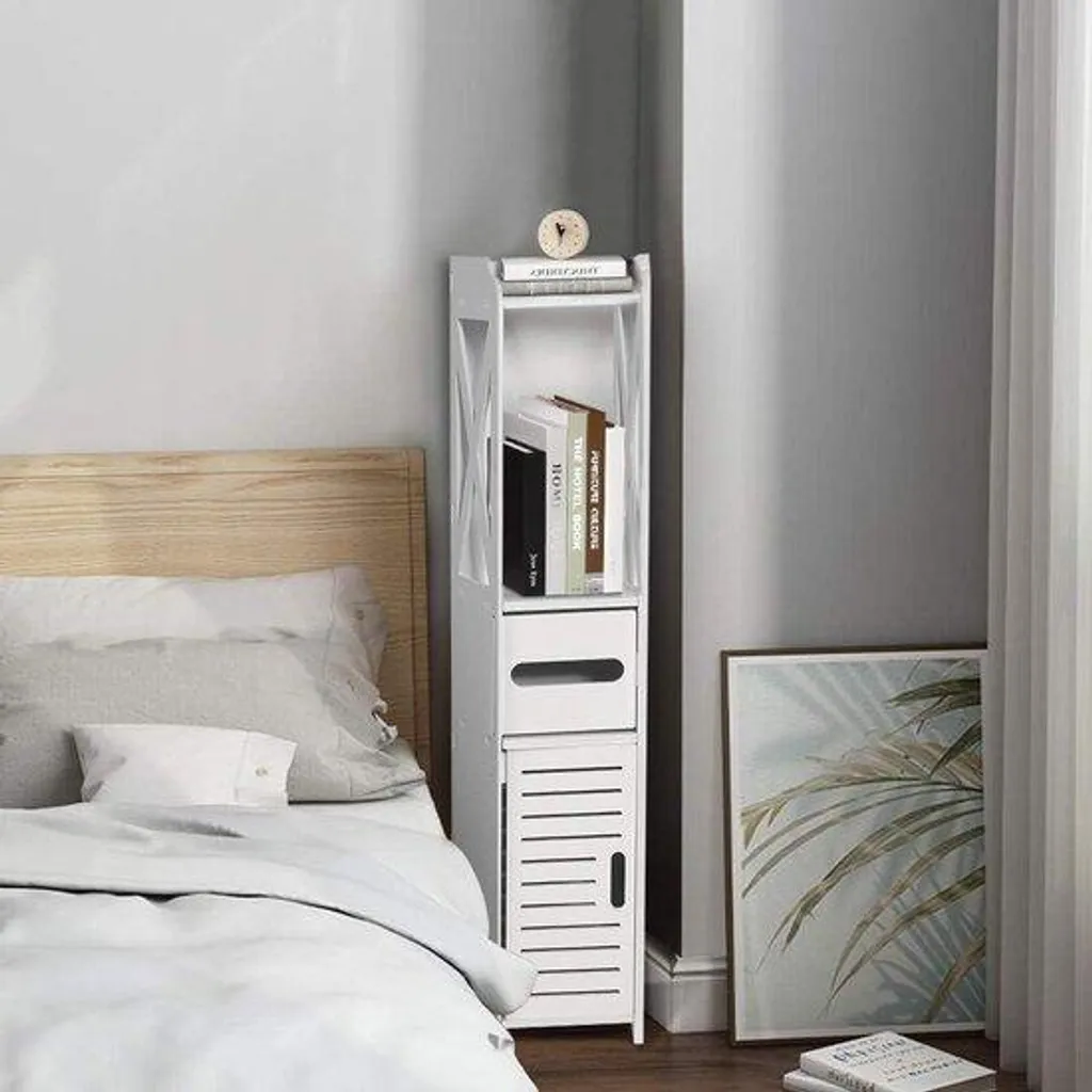 Armoire de rangement blanche en bois massif 155 cm pour chambre d'adulte