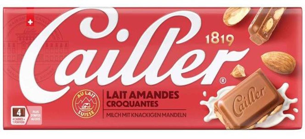 Cailler Lait Amandes Croquantes 100g Produktbild 