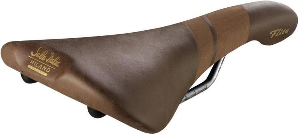 Selle Italia Flite Bullitt TI 316 Leder-Sattel L1, 146 × 280 mm, Braun