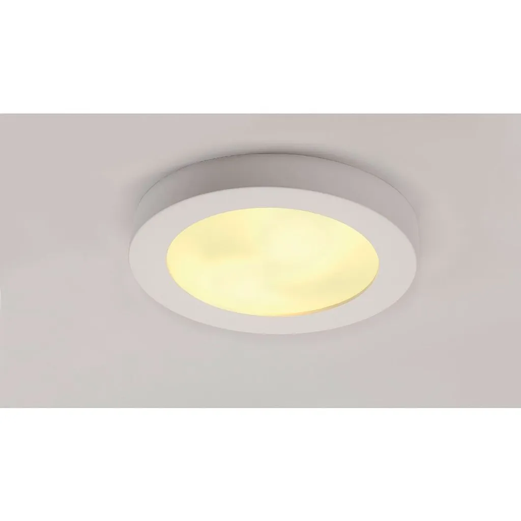 Luminaire Plafonnier Rond en Plâtre Blanc GL 105 E27 pour un Design Épuré