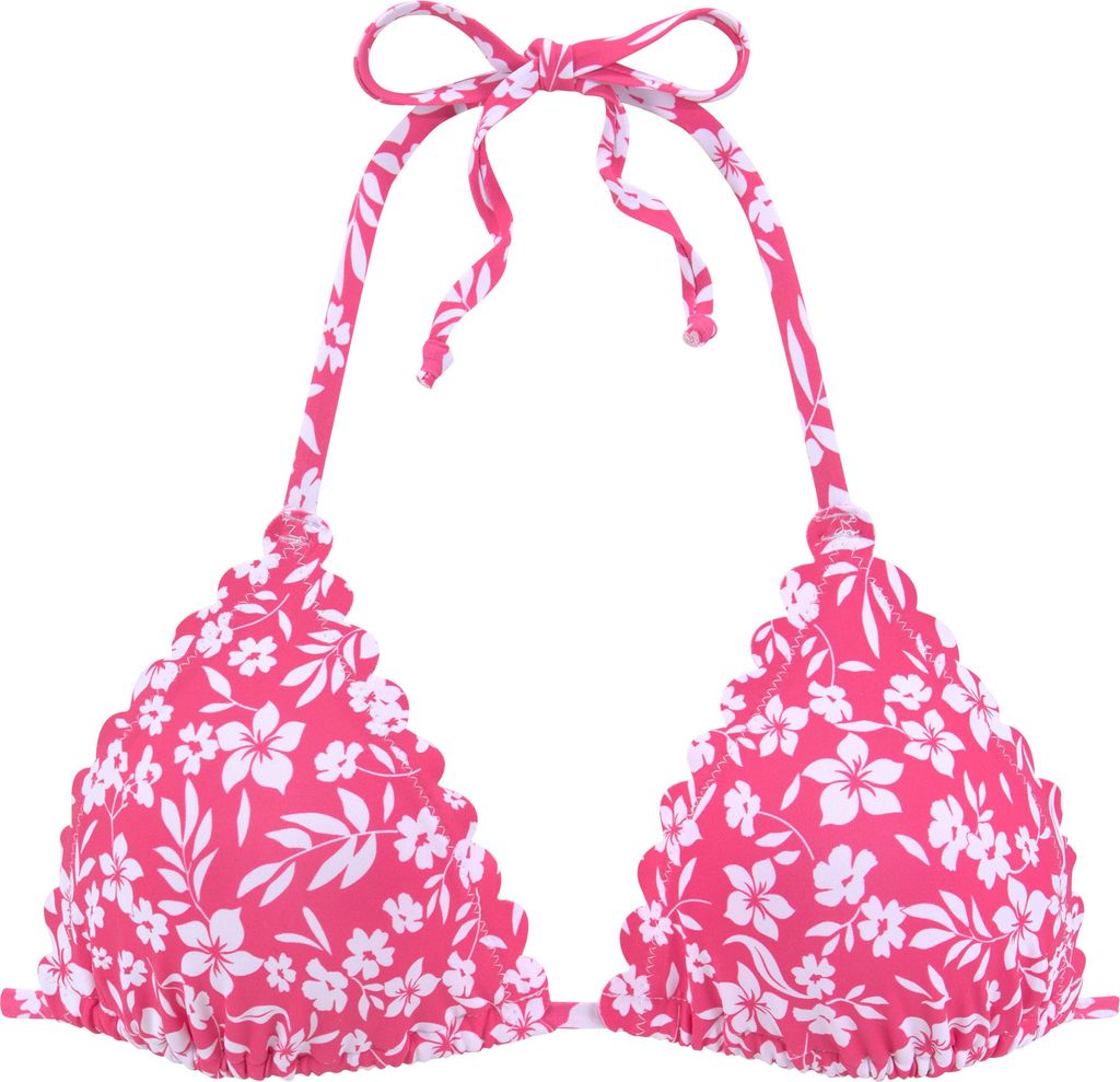 VIVANCE Triangel-Bikini-Top neonpink-weiß Größe 40 Cup C/D