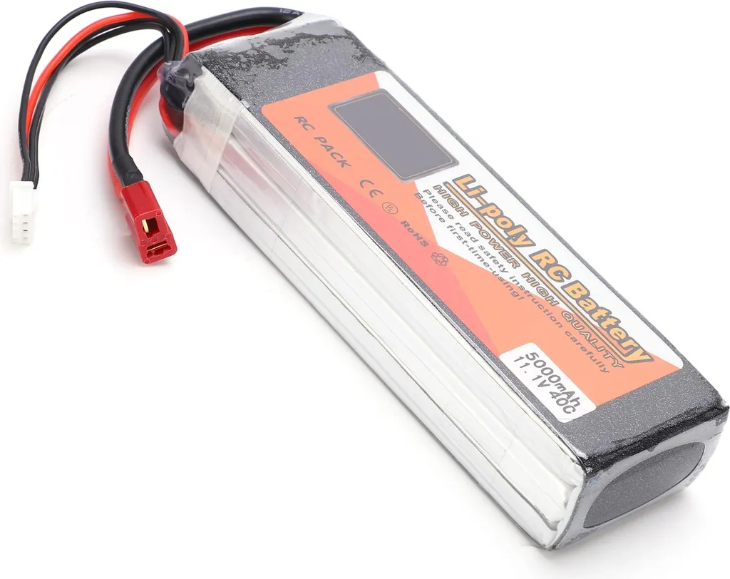 Batterie LiPo 3S 11,1V 5000mAh 40C avec connecteur en T pour drone RC