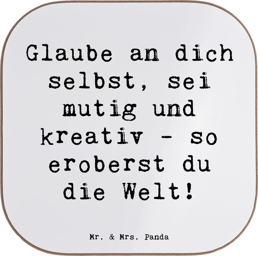 Mr. & Mrs. Panda Untersetzer für Gläser Spruch Die Freude Produktbild 