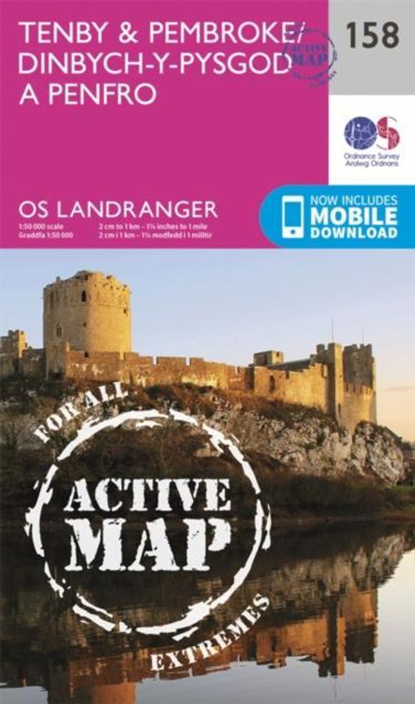 Landranger Active 158 Tenby Pembroke – Lingua: Inglese