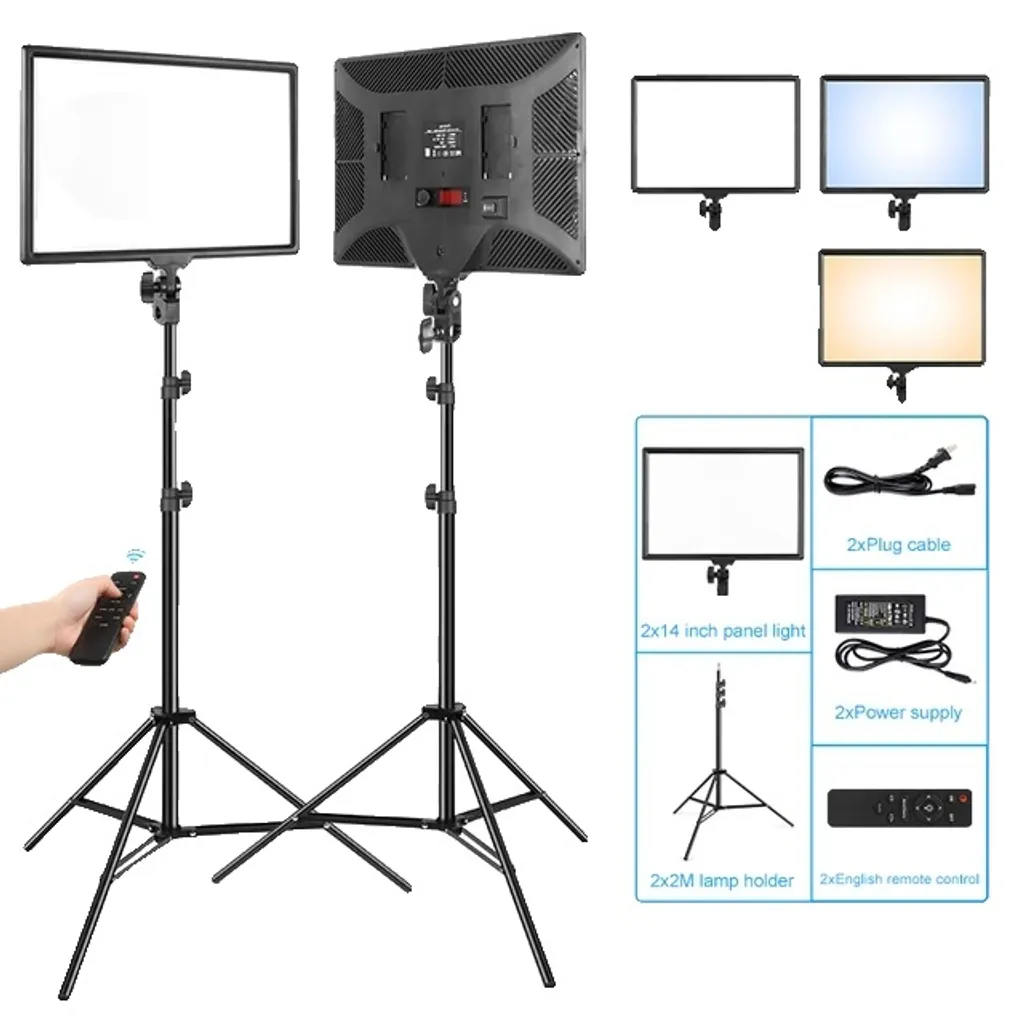 Kit éclairage continu avec panneau LED 17" et anneau de lumière 90W