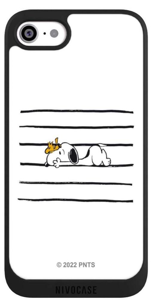 NIVOCASE Handyhülle für Apple iPhone SE (2022) Hülle NIVOpure Case Schwarz Hund Peanuts Snoopy