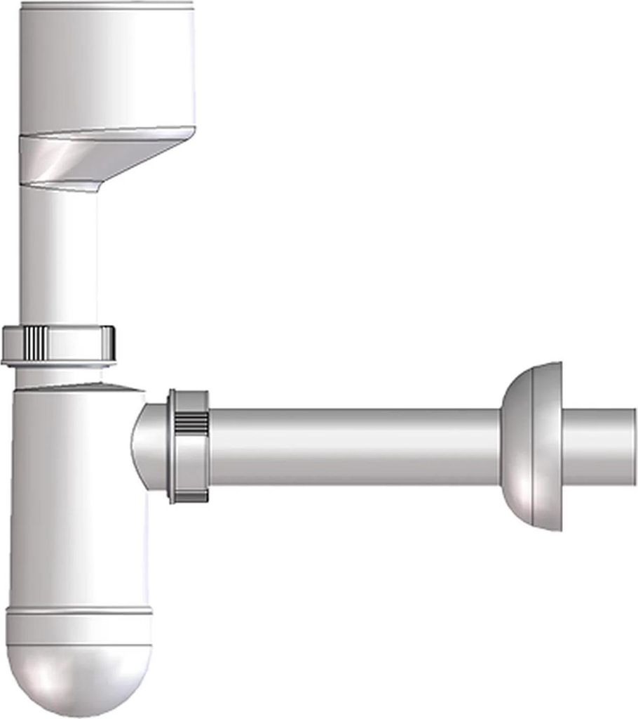 Hutterer & Lechner HL130/30 Urinalsifon DN32 m. Anschl.manschette u. Rosette, 1 Stk.
